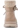 imageCLIFFS BY WHITE MOUNTAIN Womens Hearty Cushioned LaceUp City Hiker Ankle BootNaturalFabricSweater