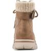 imageCLIFFS BY WHITE MOUNTAIN Womens Hearty Cushioned LaceUp City Hiker Ankle BootTanFabricSweater