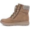 imageCLIFFS BY WHITE MOUNTAIN Womens Hearty Cushioned LaceUp City Hiker Ankle BootWheatFabricSweater