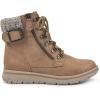imageCLIFFS BY WHITE MOUNTAIN Womens Hearty Cushioned LaceUp City Hiker Ankle BootWheatFabricSweater