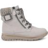 imageCLIFFS BY WHITE MOUNTAIN Womens Hearty Cushioned LaceUp City Hiker Ankle BootWinter WhiteFabricSweater