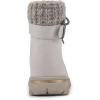 imageCLIFFS BY WHITE MOUNTAIN Womens Hearty Cushioned LaceUp City Hiker Ankle BootWinter WhiteFabricSweater