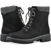 imageCLIFFS BY WHITE MOUNTAIN Womens Milos Cushioned LaceUp City Hiker Ankle BootieBlackFabric