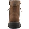 imageCLIFFS BY WHITE MOUNTAIN Womens Milos Cushioned LaceUp City Hiker Ankle BootieLt BrownFabric