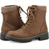 imageCLIFFS BY WHITE MOUNTAIN Womens Milos Cushioned LaceUp City Hiker Ankle BootieLt BrownFabric
