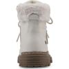 imageCLIFFS BY WHITE MOUNTAIN Womens Powell Cushioned LaceUp City Hiker Ankle BootieWinter WhiteBurnFabric