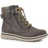 imageCLIFFS BY WHITE MOUNTAIN Womens Hearty Cushioned LaceUp City Hiker Ankle BootStoneFabricSweater