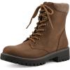 imageCLIFFS BY WHITE MOUNTAIN Womens Milos Cushioned LaceUp City Hiker Ankle BootieLt BrownFabric