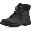imageCLIFFS BY WHITE MOUNTAIN Womens Powell Cushioned LaceUp City Hiker Ankle BootieBlackFabric