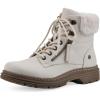 imageCLIFFS BY WHITE MOUNTAIN Womens Powell Cushioned LaceUp City Hiker Ankle BootieWinter WhiteBurnFabric