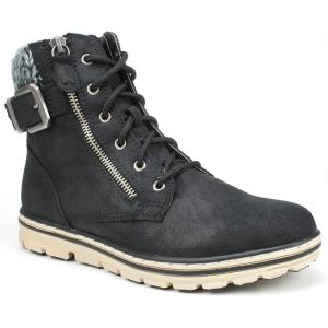 imageCLIFFS BY WHITE MOUNTAIN Shoes Kelsie Womens Laceup Hiker Style BootieBlackFabric