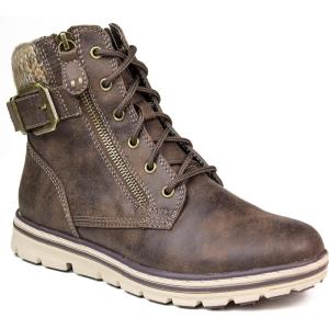 imageCLIFFS BY WHITE MOUNTAIN Shoes Kelsie Womens Laceup Hiker Style BootieBrownFabric