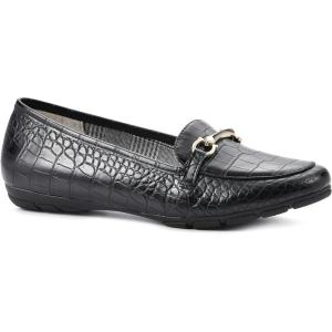 imageCLIFFS BY WHITE MOUNTAIN Womens Glowing Cushioned Loafer FlatBlackCrocoPrint