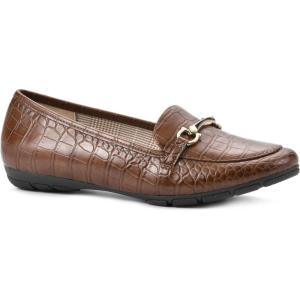 imageCLIFFS BY WHITE MOUNTAIN Womens Glowing Cushioned Loafer FlatBrownCrocoPrint