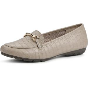 imageCLIFFS BY WHITE MOUNTAIN Womens Glowing Cushioned Loafer FlatTaupeCrocoPrint