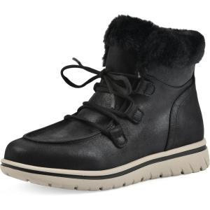 imageCLIFFS BY WHITE MOUNTAIN Womens Harrison Cushioned LaceUp Ankle BootieBlackFabric