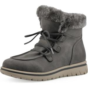 imageCLIFFS BY WHITE MOUNTAIN Womens Harrison Cushioned LaceUp Ankle BootieCharcoalFabric