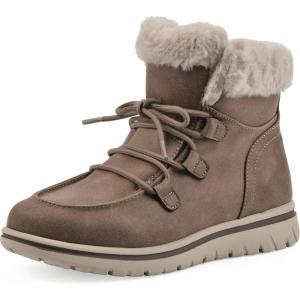 imageCLIFFS BY WHITE MOUNTAIN Womens Harrison Cushioned LaceUp Ankle BootieStoneFabric