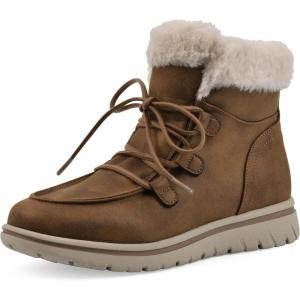 imageCLIFFS BY WHITE MOUNTAIN Womens Harrison Cushioned LaceUp Ankle BootieTanFabric