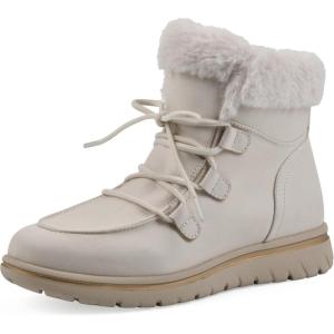 imageCLIFFS BY WHITE MOUNTAIN Womens Harrison Cushioned LaceUp Ankle BootieWinter WhiteBurnFabric
