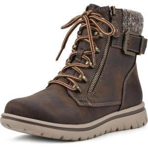 imageCLIFFS BY WHITE MOUNTAIN Womens Hearten Cushioned City Hiker Ankle BootieBrownFabric