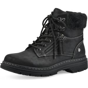 imageCLIFFS BY WHITE MOUNTAIN Womens Powell Cushioned LaceUp City Hiker Ankle BootieBlackFabric