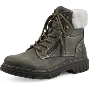 imageCLIFFS BY WHITE MOUNTAIN Womens Powell Cushioned LaceUp City Hiker Ankle BootieOliveFabric