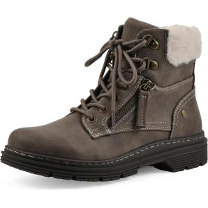 imageCLIFFS BY WHITE MOUNTAIN Womens Powell Cushioned LaceUp City Hiker Ankle BootieStoneFabric