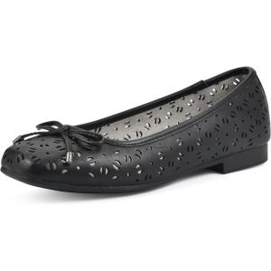 imageCLIFFS BY WHITE MOUNTAIN Womens Bessa Ballet FlatBlackBurnishedSmooth