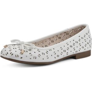 imageCLIFFS BY WHITE MOUNTAIN Womens Bessa Ballet FlatWhiteBurnishedSmooth