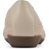 imageWhite Mountain Womens Charmed Cushioned Ballet FlatBeigeRaffia