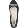 imageWhite Mountain Womens Charmed Cushioned Ballet FlatBlackSuedette