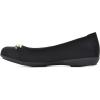 imageWhite Mountain Womens Charmed Cushioned Ballet FlatBlackSuedette