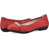 imageWhite Mountain Womens Charmed Cushioned Ballet FlatRedFabric