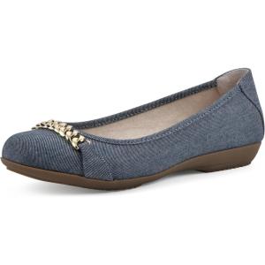 imageWhite Mountain Womens Charmed Cushioned Ballet FlatDenim BlueFabric