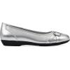 imageWhite Mountain Womens Calming Cushioned Ballet FlatSilverMetallicSmooth