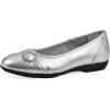 imageWhite Mountain Womens Calming Cushioned Ballet FlatSilverMetallicSmooth