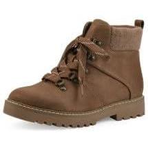 imageCLIFFS BY WHITE MOUNTAIN Womens Connie Cushioned LaceUp City Hiker Ankle BootLt BrownFabric
