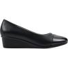 imageCLIFFS BY WHITE MOUNTAIN Womens Bolivia Cushioned Wedge HeelBlackSmooth