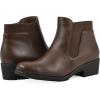 imageCLIFFS BY WHITE MOUNTAIN Womens Durable Cushioned Block Heeled Ankle BootieBrownSmooth