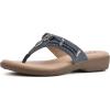 imageCLIFFS BY WHITE MOUNTAIN Womens Bailee Cushioned Flip Flop SandalDk BlueDenimFabric