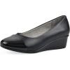 imageCLIFFS BY WHITE MOUNTAIN Womens Bolivia Cushioned Wedge HeelBlackSmooth