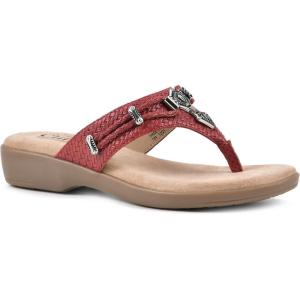imageCLIFFS BY WHITE MOUNTAIN Womens Bailee Cushioned Flip Flop SandalRedWoven