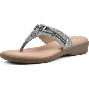 imageCLIFFS BY WHITE MOUNTAIN Womens Bailee Cushioned Flip Flop SandalSlate BlueWoven