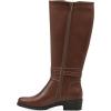 imageCLIFFS BY WHITE MOUNTAIN Womens Durra Cushioned Block Heeled Tall BootCognacBurnSmooth