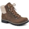 imageCLIFFS BY WHITE MOUNTAIN Shoes Pathfield Womens Laceup Hiker Style BootieLt BrownFabricFleece