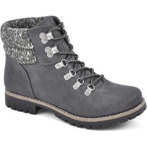 imageCLIFFS BY WHITE MOUNTAIN Shoes Pathfield Womens Laceup Hiker Style BootieCharcoalFabric