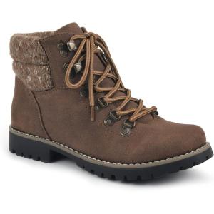 imageCLIFFS BY WHITE MOUNTAIN Shoes Pathfield Womens Laceup Hiker Style BootieCognacSuedette