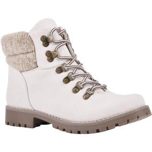 imageCLIFFS BY WHITE MOUNTAIN Shoes Pathfield Womens Laceup Hiker Style BootieWinter WhiteFabric