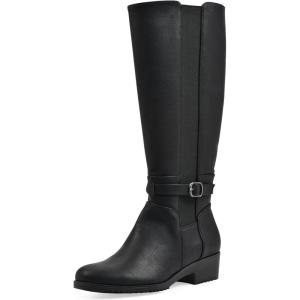 imageCLIFFS BY WHITE MOUNTAIN Womens Durra Cushioned Block Heeled Tall BootBlackBurnSmooth